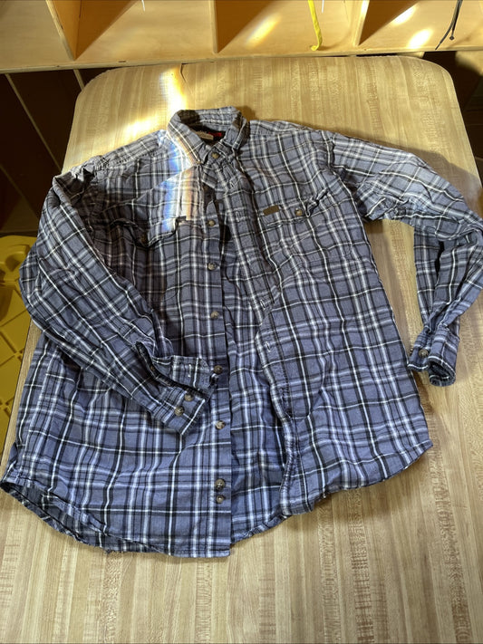 wrangler riggs workwear shirt Large