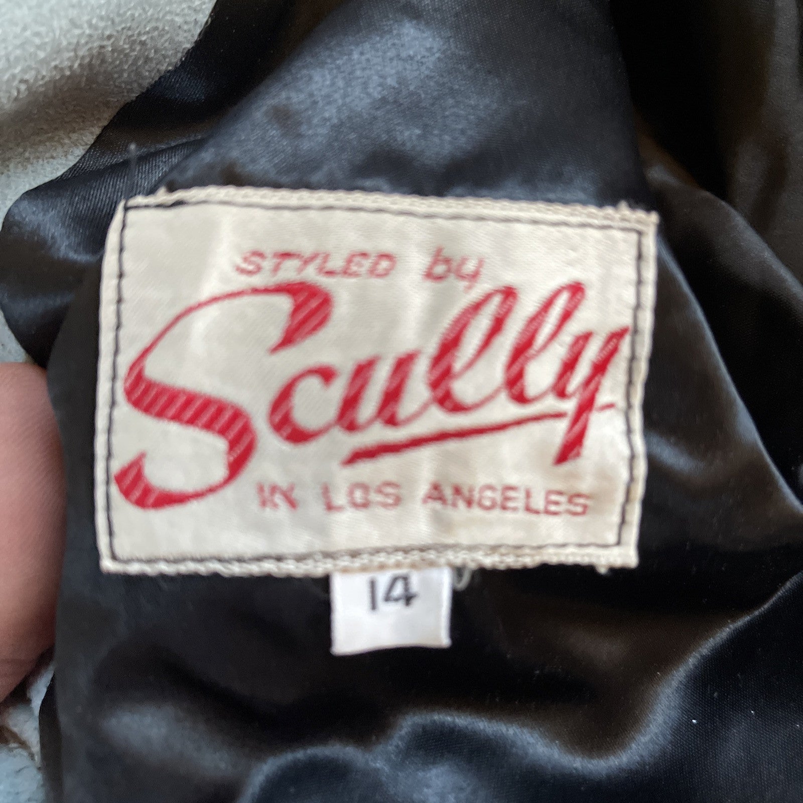 Vintage 1970s Scully Leather Coat Size 14