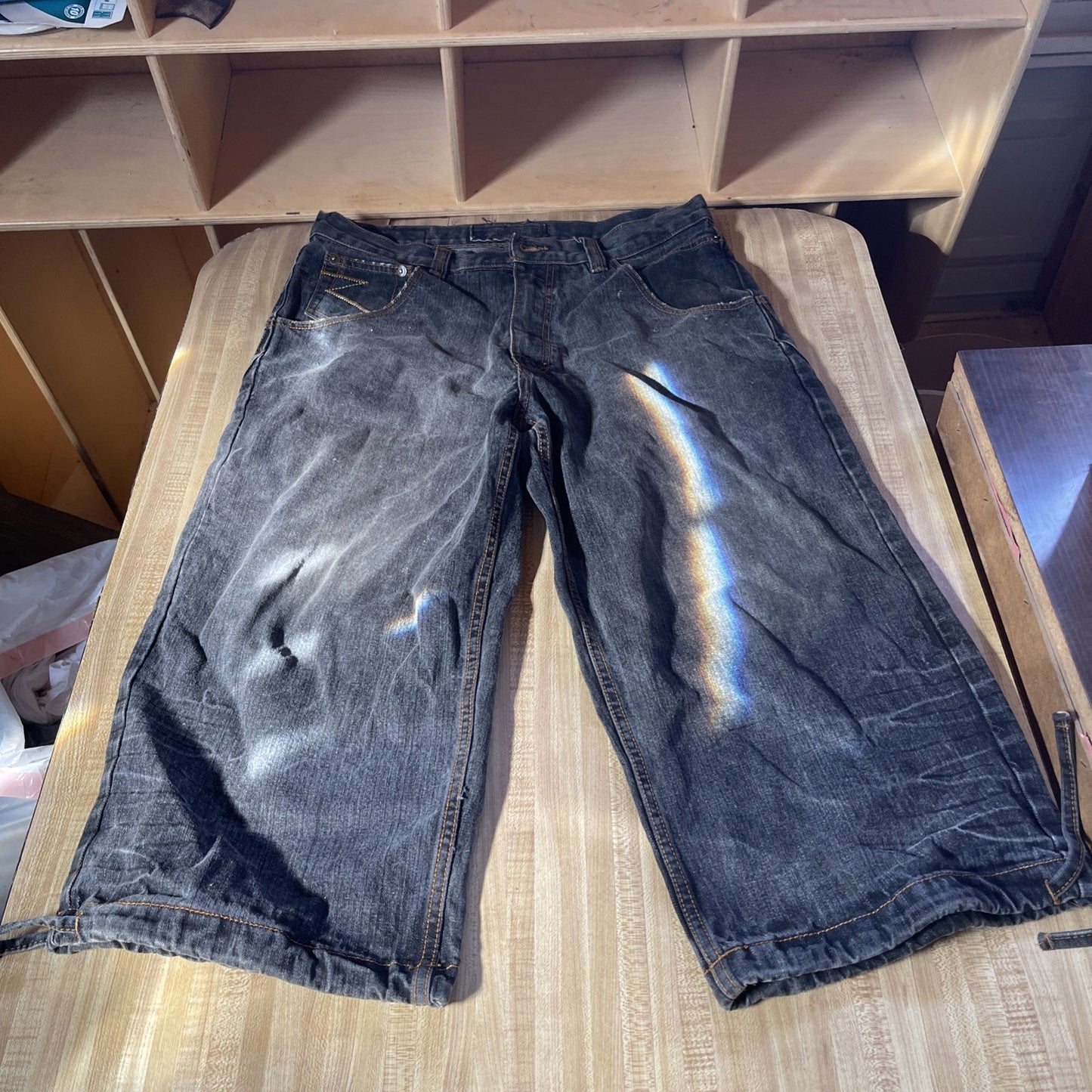 Vintage Delf Jorts 34x22 Y2K Wide Leg Baggy Streetwear Hiphop Skater 