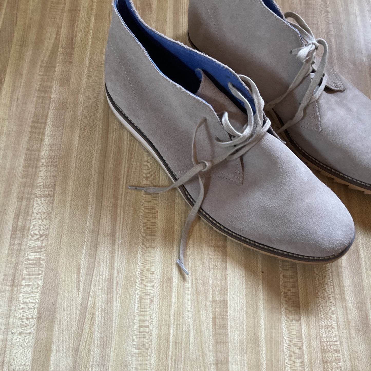 Skechers Mark Nason Chukka Ankle Boots Mens Size 13 Beige Lace Up Shoes