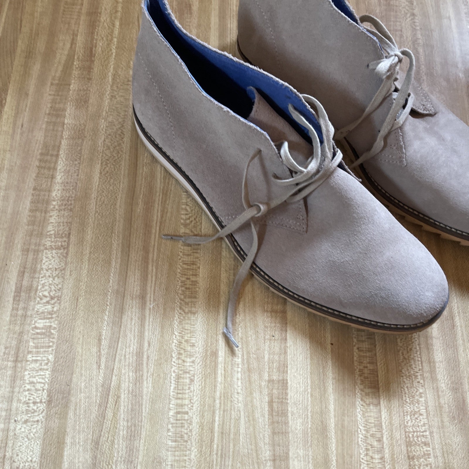 Skechers Mark Nason Chukka Ankle Boots Mens Size 13 Beige Lace Up Shoes