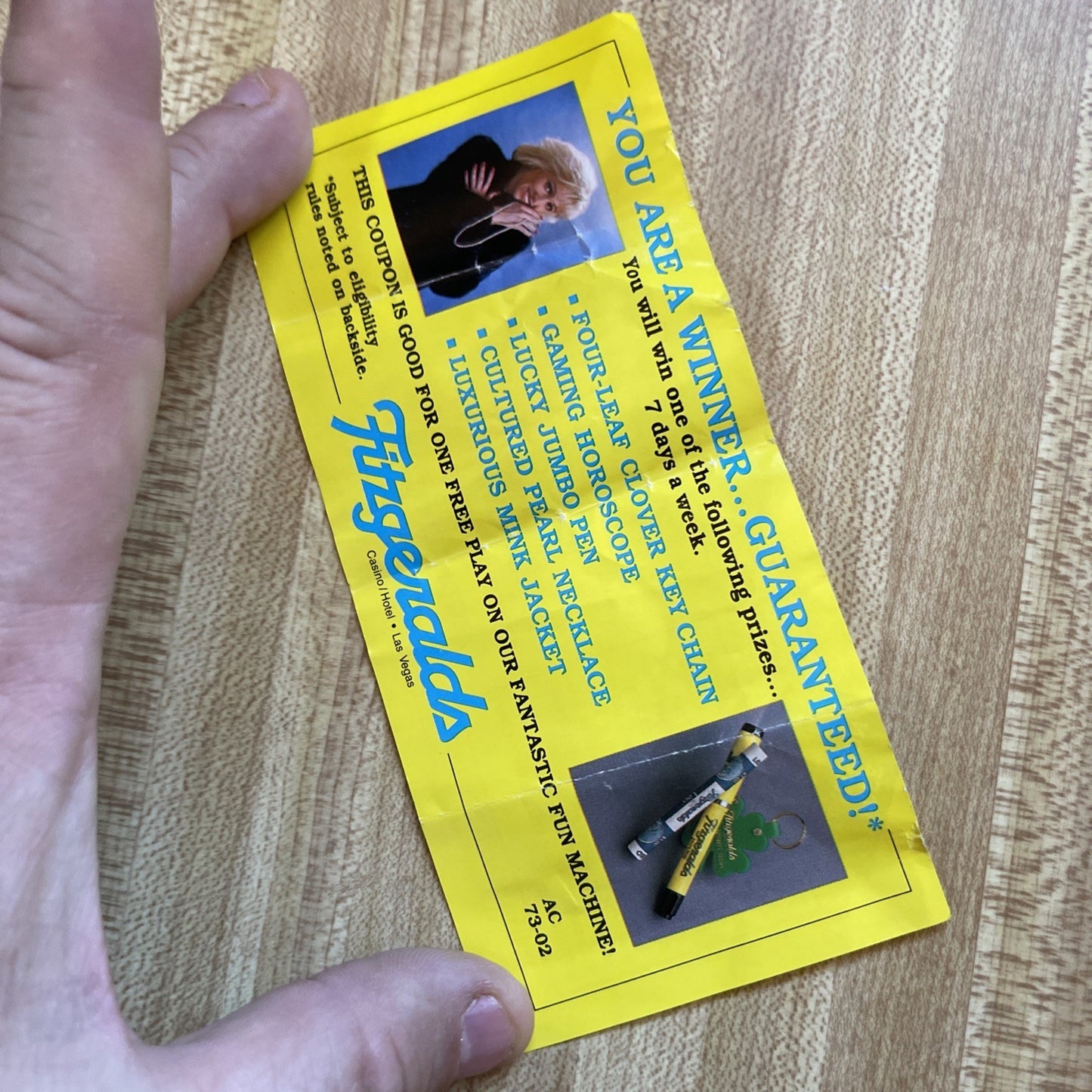 Fitzgerald’s Casino Coupon From 1989