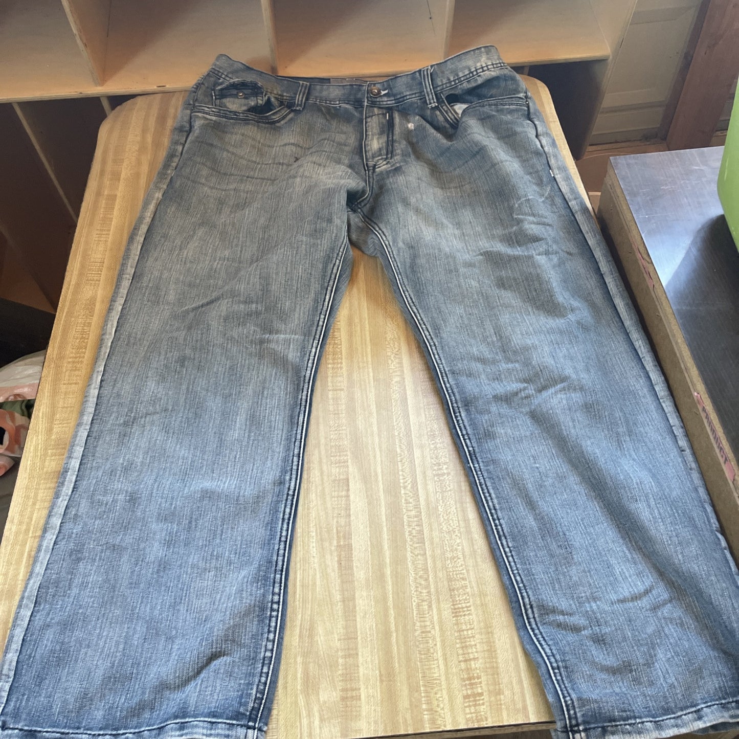 halifax jeans 44x32 Baggy Wide Leg Hiphop Streetwear Flap Pockets