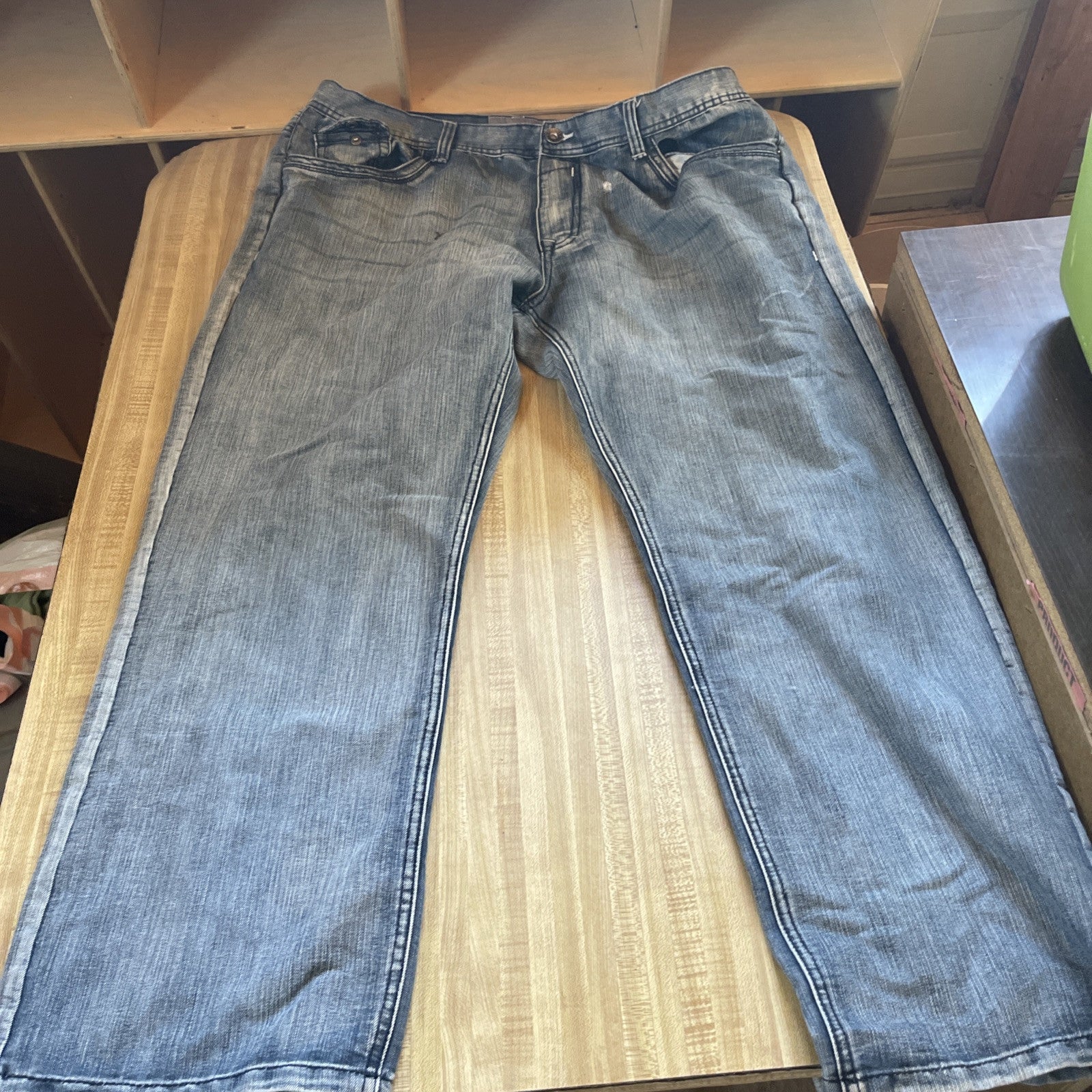 halifax jeans 44x32 Baggy Wide Leg Hiphop Streetwear Flap Pockets