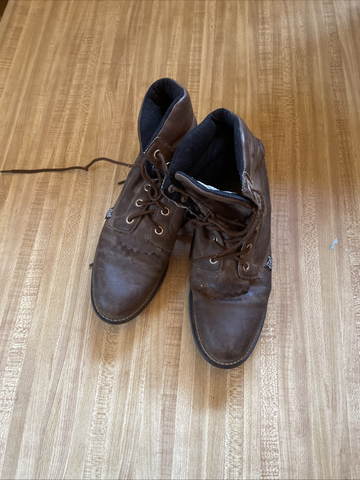 Justin Lace Up Boots 8.5