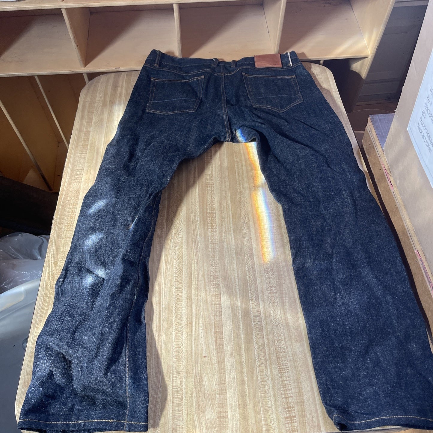 gustin jeans raw selvedge  button fly 40x30