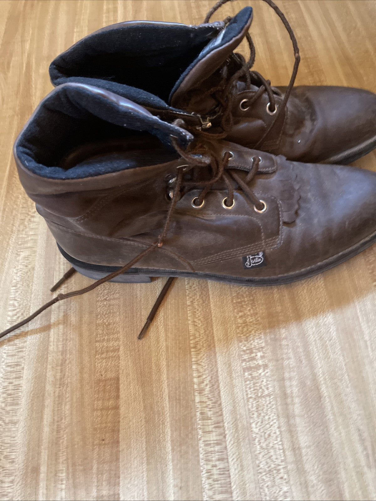 Justin Lace Up Boots 8.5