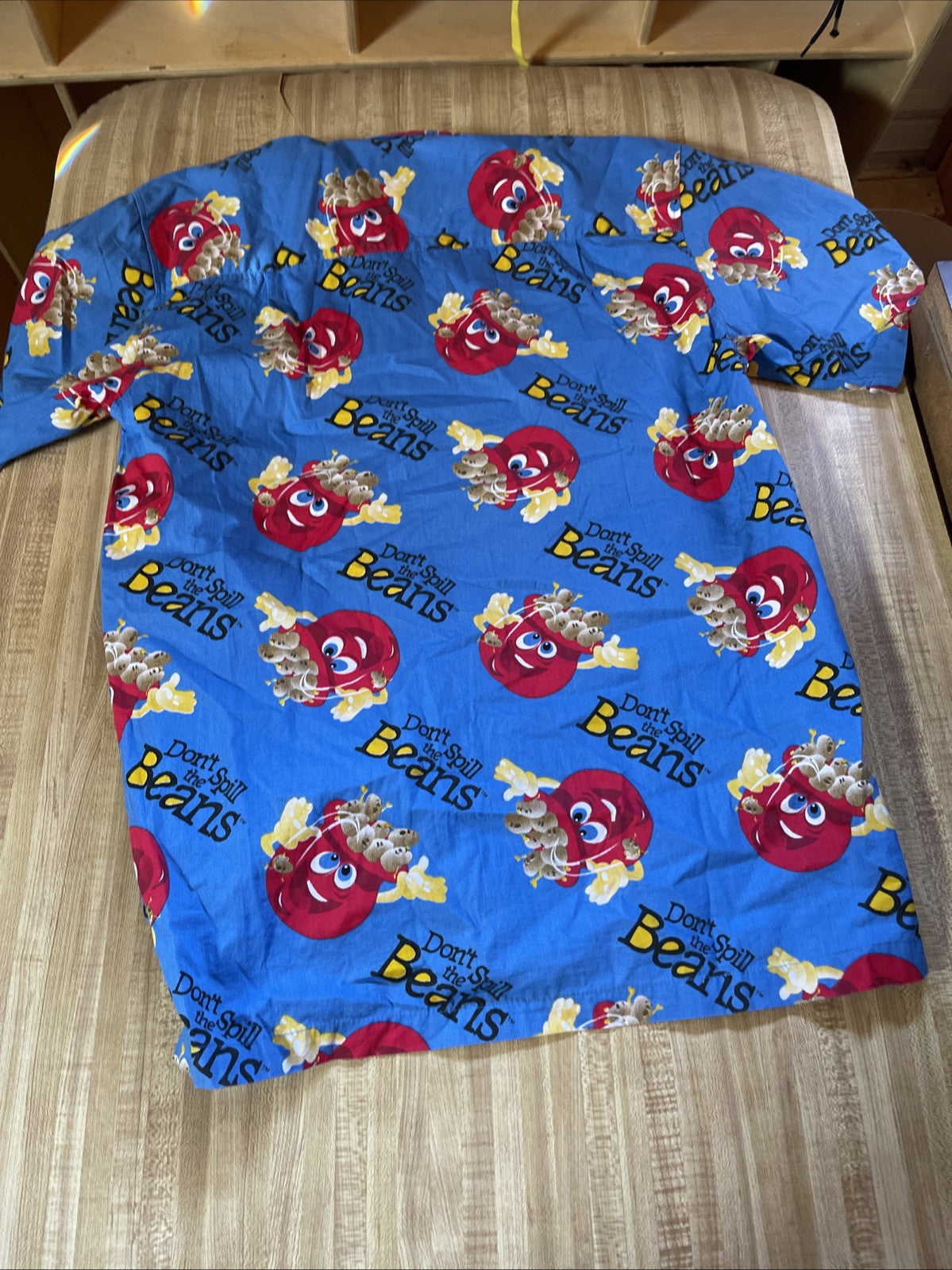 Don’t Spill The Beans All Over Print Button Up Large 