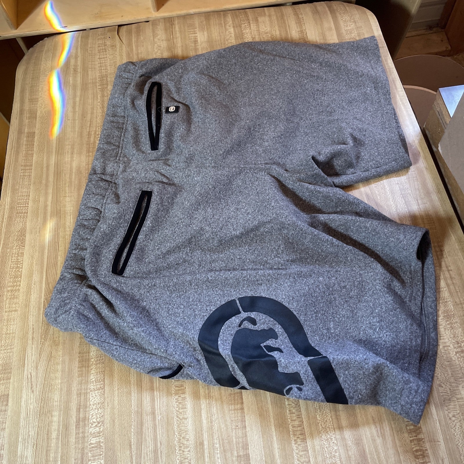 Ecko Unltd Shorts Mens Gray Size 4XL Spellout  Casual Lounge Fleece Active ￼