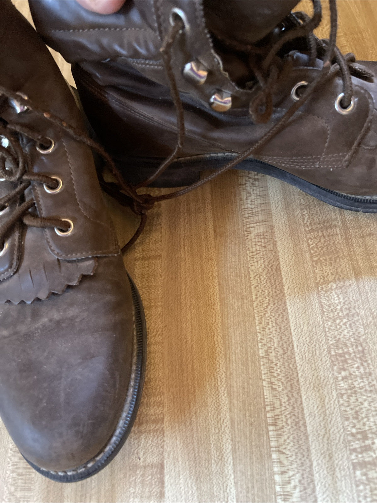 Justin Lace Up Boots 8.5