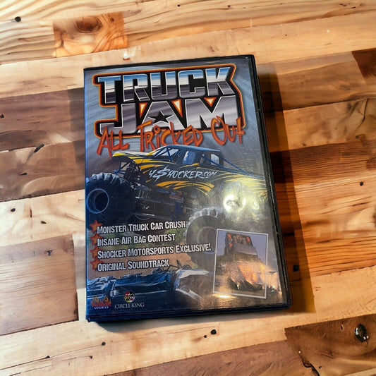 Truck Jam All Tricked Out DVD featuring monster truck car crush and air bag contest from monster truck dvd collection