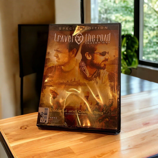Travel the road season one special edition Christian mission documentary DVD with cover showing two men in outdoor scenes