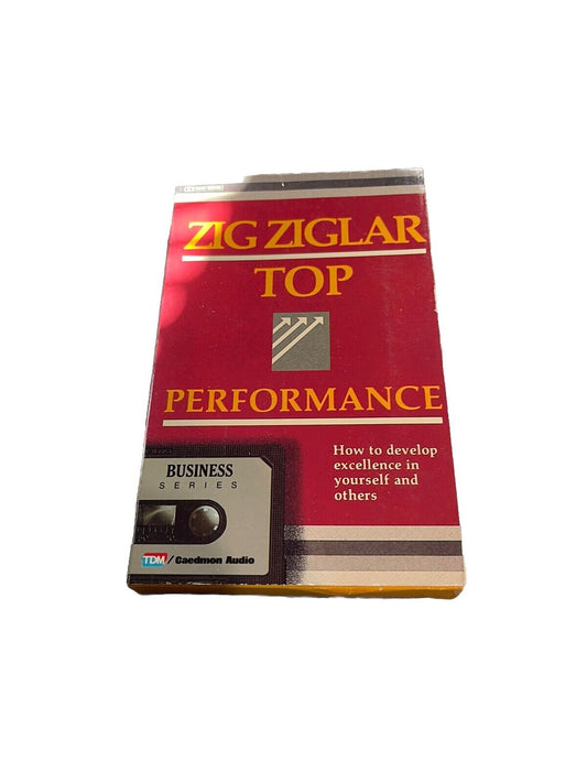 Zig Ziglar Top Performance cassette tape with red and yellow cover from 1118 Emporium